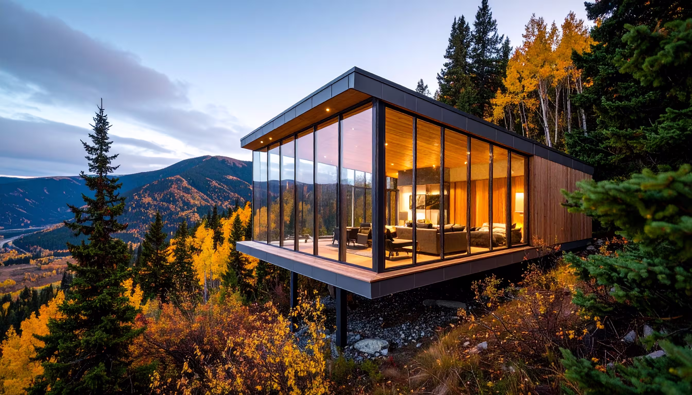 Dramatic cliffside positioning with valley views