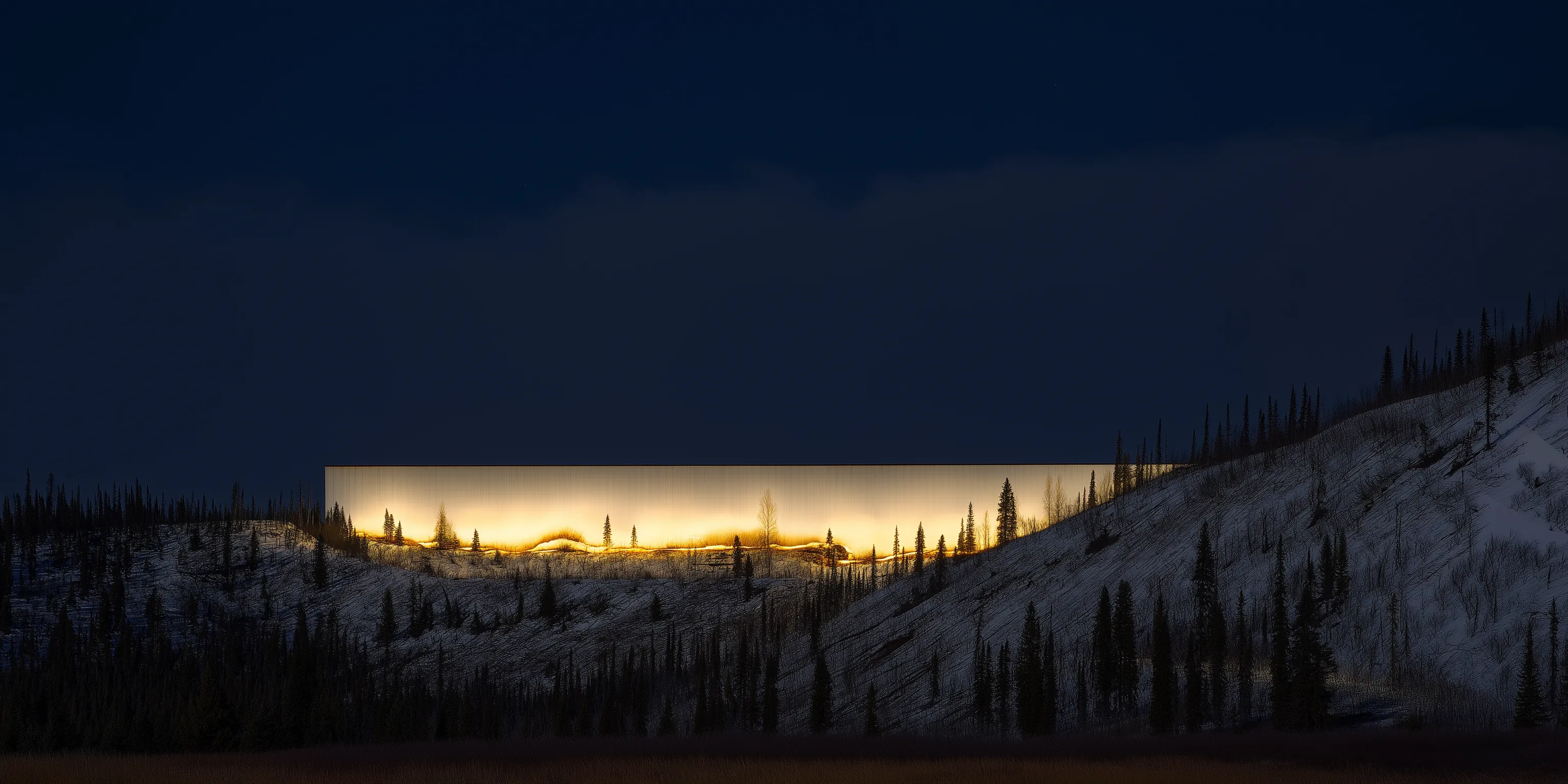 The Block arena exterior at twilight