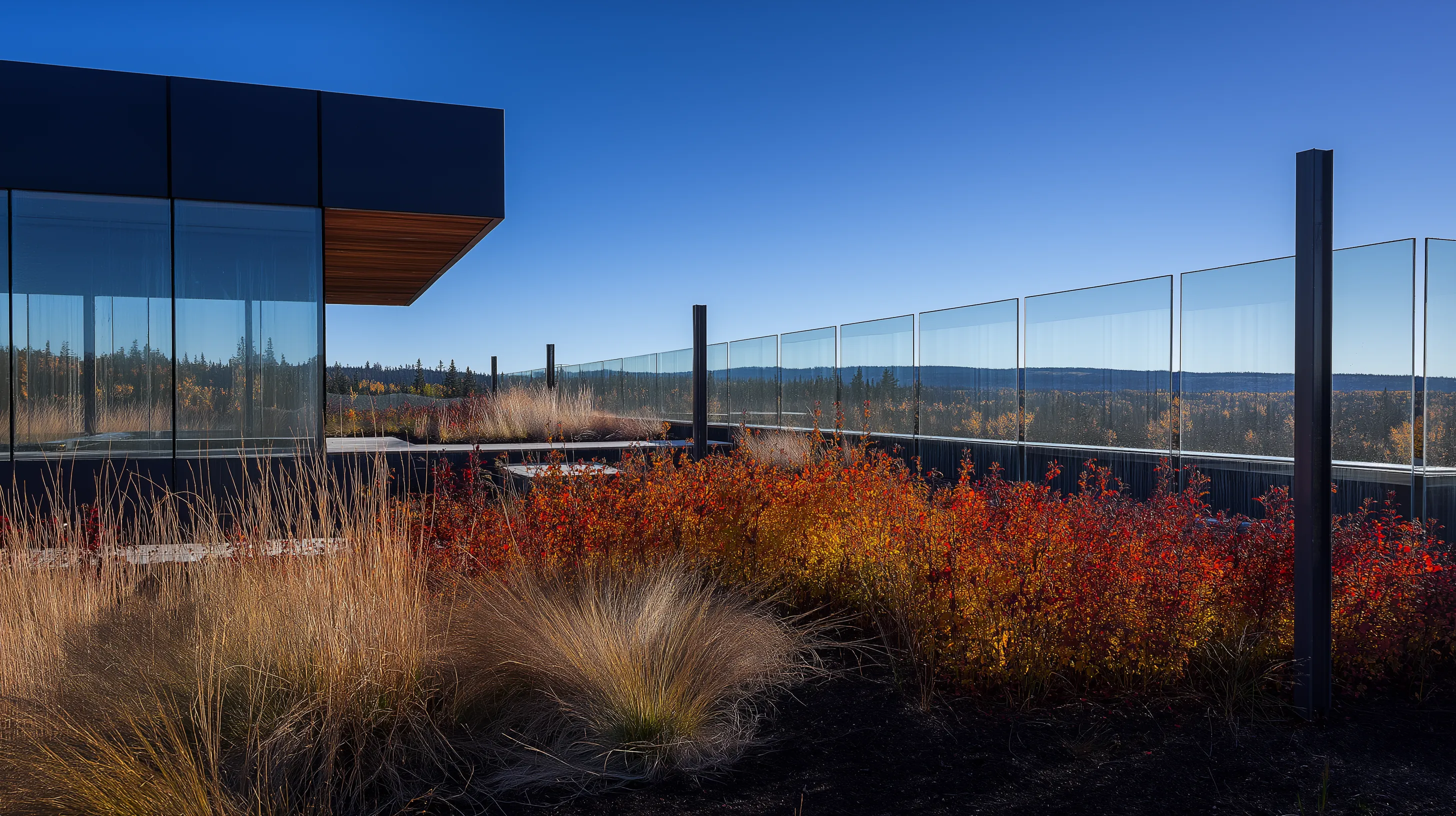 The Block rooftop park with views of Fairbanks